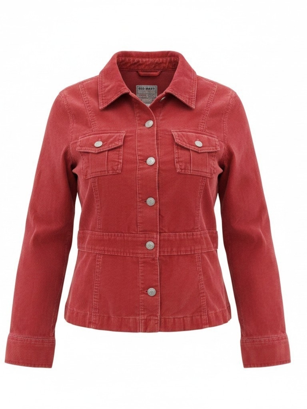 VINTAGE Y2K ERA Old Navy Women's Rust-Red Corduroy Jacket